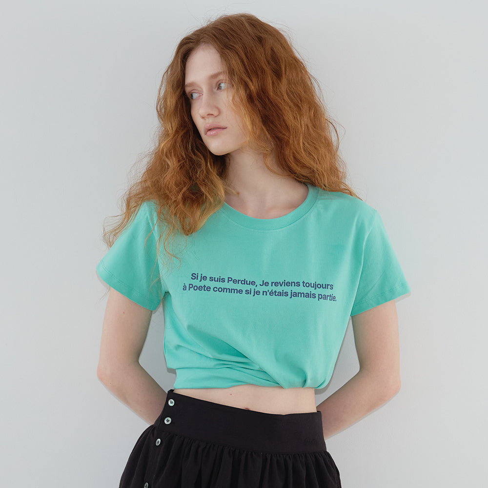 PoeteSeoul LETTER NOTE TEE_mint