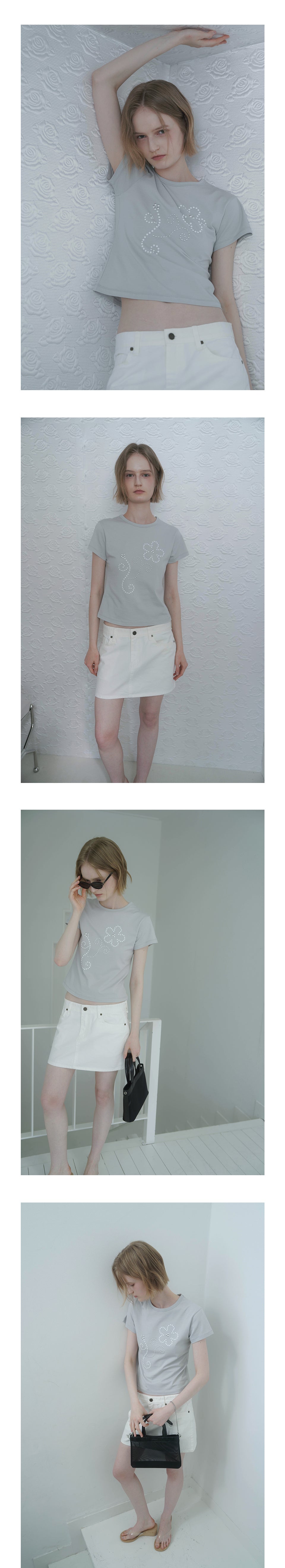 HEEARI Amy beads cotton t-shirt_light gray