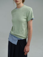 AUBOUR core t-shirt (sage green)