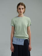 AUBOUR core t-shirt (sage green)