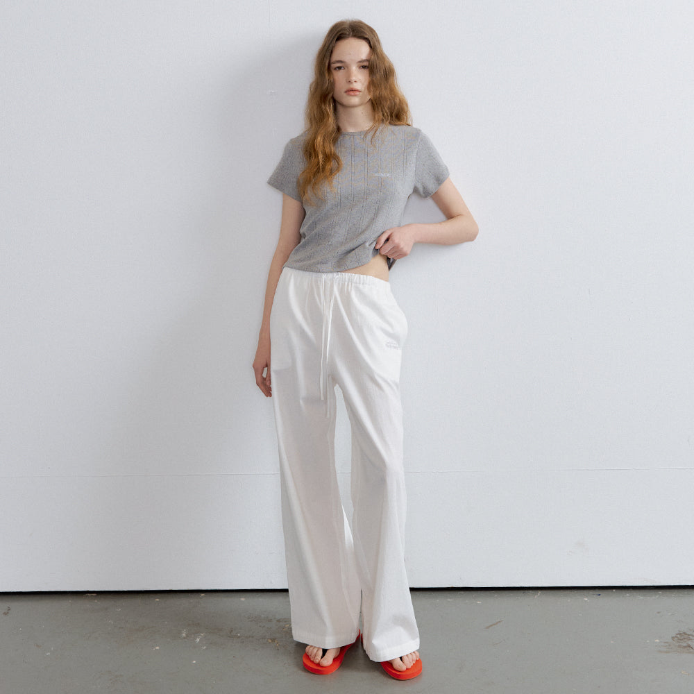 FRIVER07 Cotton eyelet crop t-shirt [FRSP07TS11]_Gray