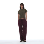 PARTIMENTO WOMEN PWC POCKET STRIPE REGULAR TEE_OLIVE