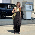 CITTA CITTA Laid-Back Oversized Overalls (Black)
