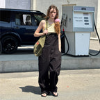 CITTA CITTA Laid-Back Oversized Overalls (Black)