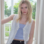 FRIVER07 Flower frill sleeveless blouse [FRSP08BL01]_Ivory