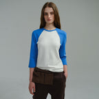 AUBOUR raw raglan t-shirt (blue)
