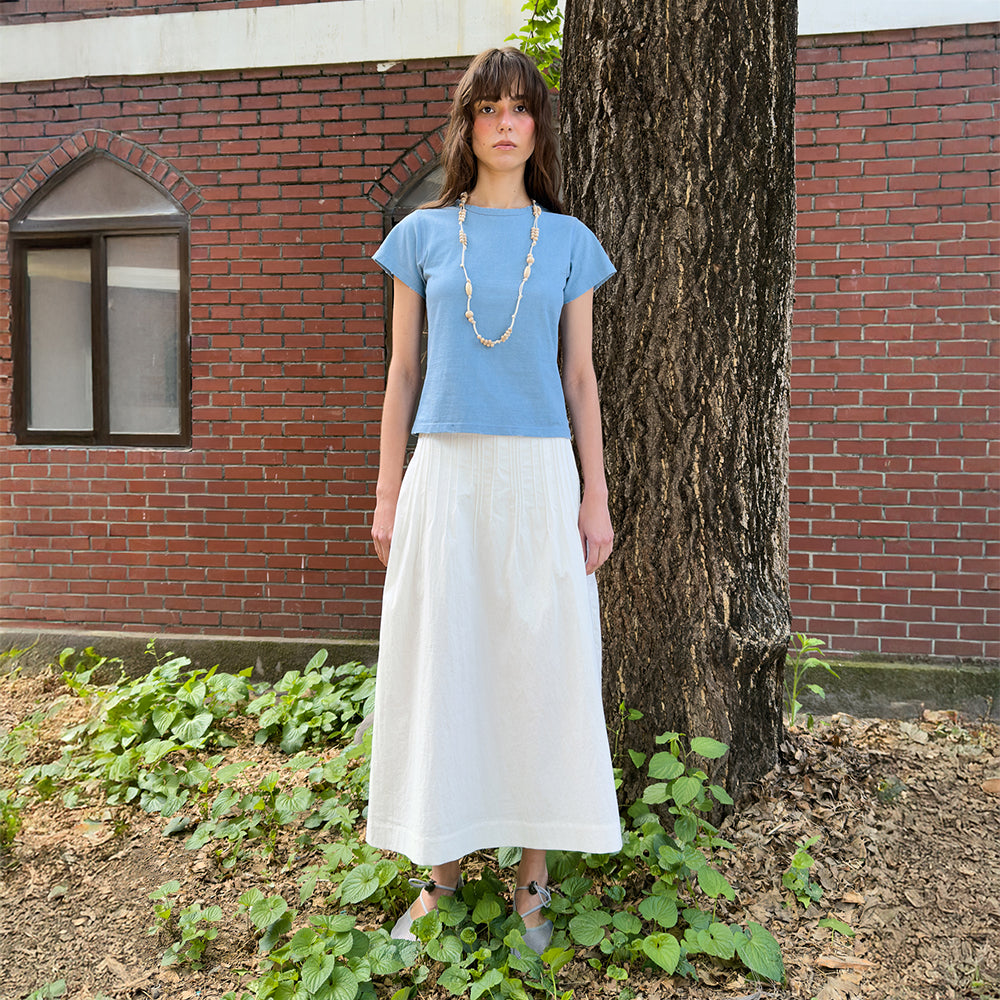 DIAGONAL DAMAGED WASH TEE (blue)