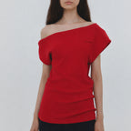 EPINGLER TWISTED ASYMMETRIC T - RED