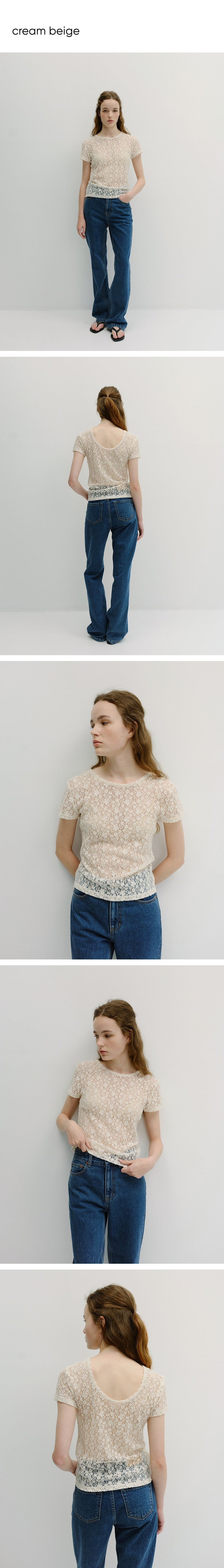 BLANK03 two-way scoop neck lace t-shirt (2colors)