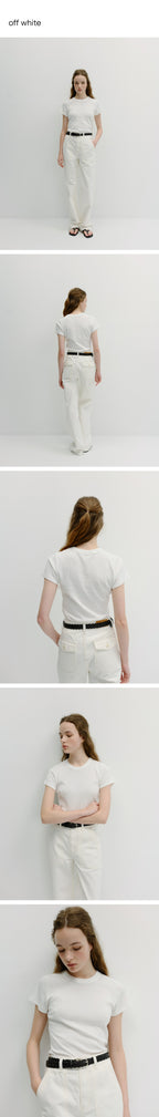BLANK03 organic cotton rib t-shirt (5colors)