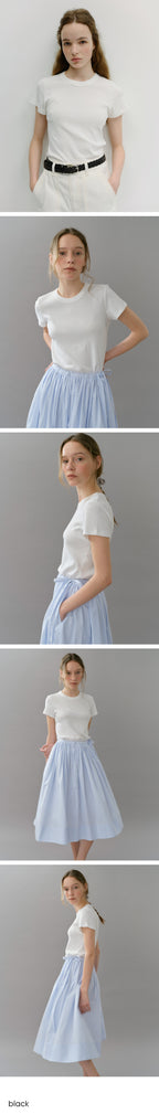 BLANK03 organic cotton rib t-shirt (5colors)