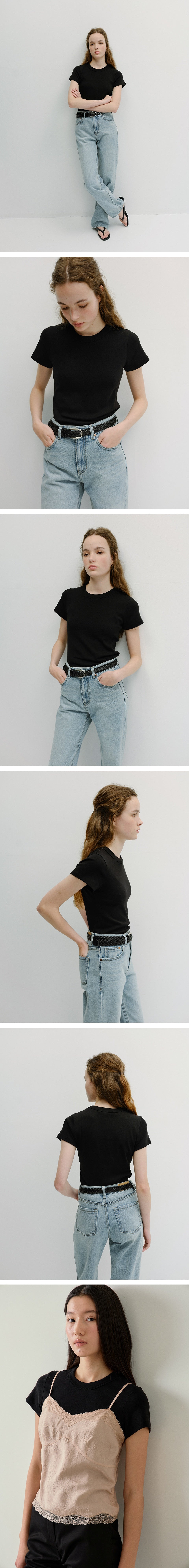 BLANK03 organic cotton rib t-shirt (5colors)