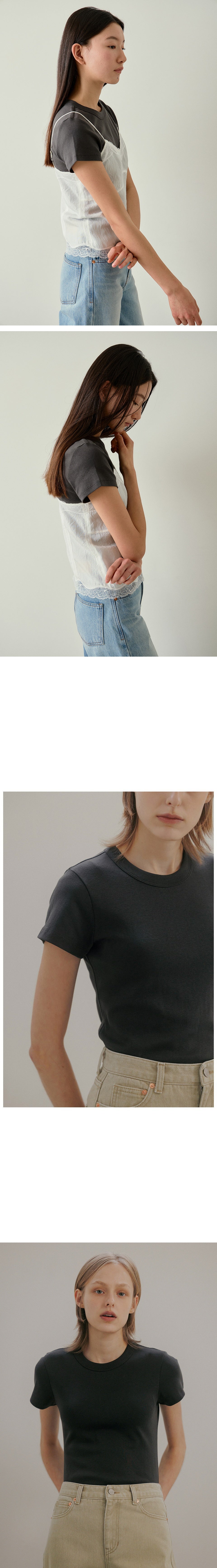 BLANK03 organic cotton rib t-shirt (5colors)