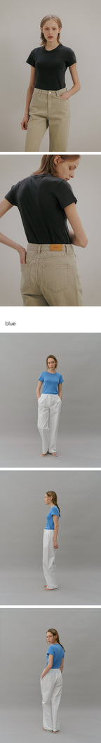 BLANK03 organic cotton rib t-shirt (5colors)