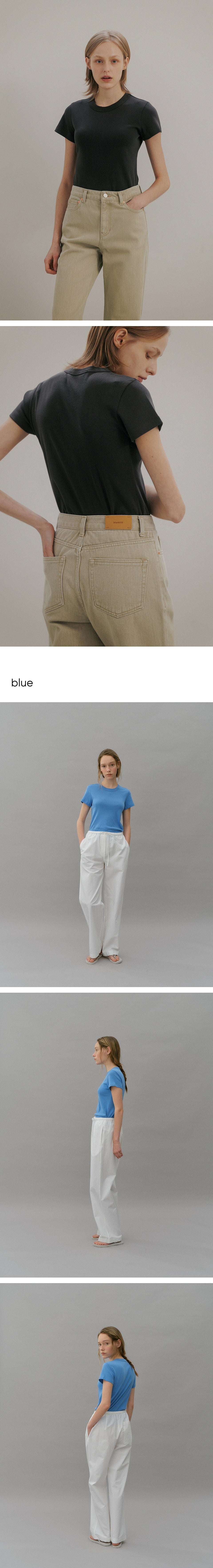 BLANK03 organic cotton rib t-shirt (5colors)