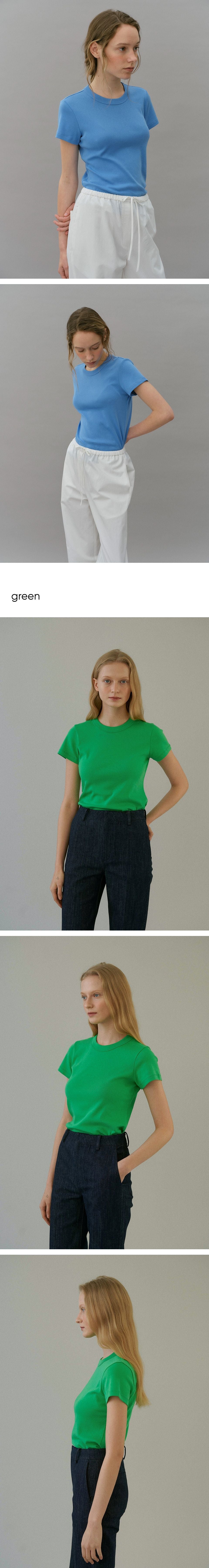 BLANK03 organic cotton rib t-shirt (5colors)