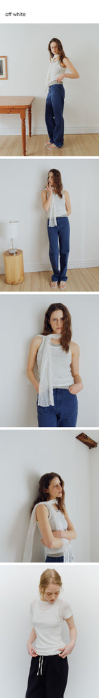 BLANK03 layered cotton sleeveless t-shirt (5colors)