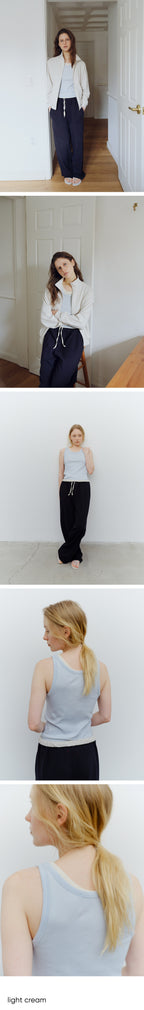 BLANK03 layered cotton sleeveless t-shirt (5colors)