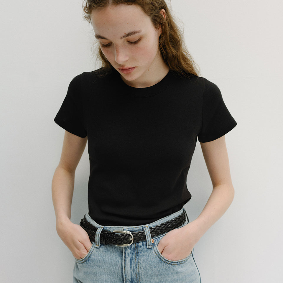 BLANK03 organic cotton rib t-shirt (5colors)