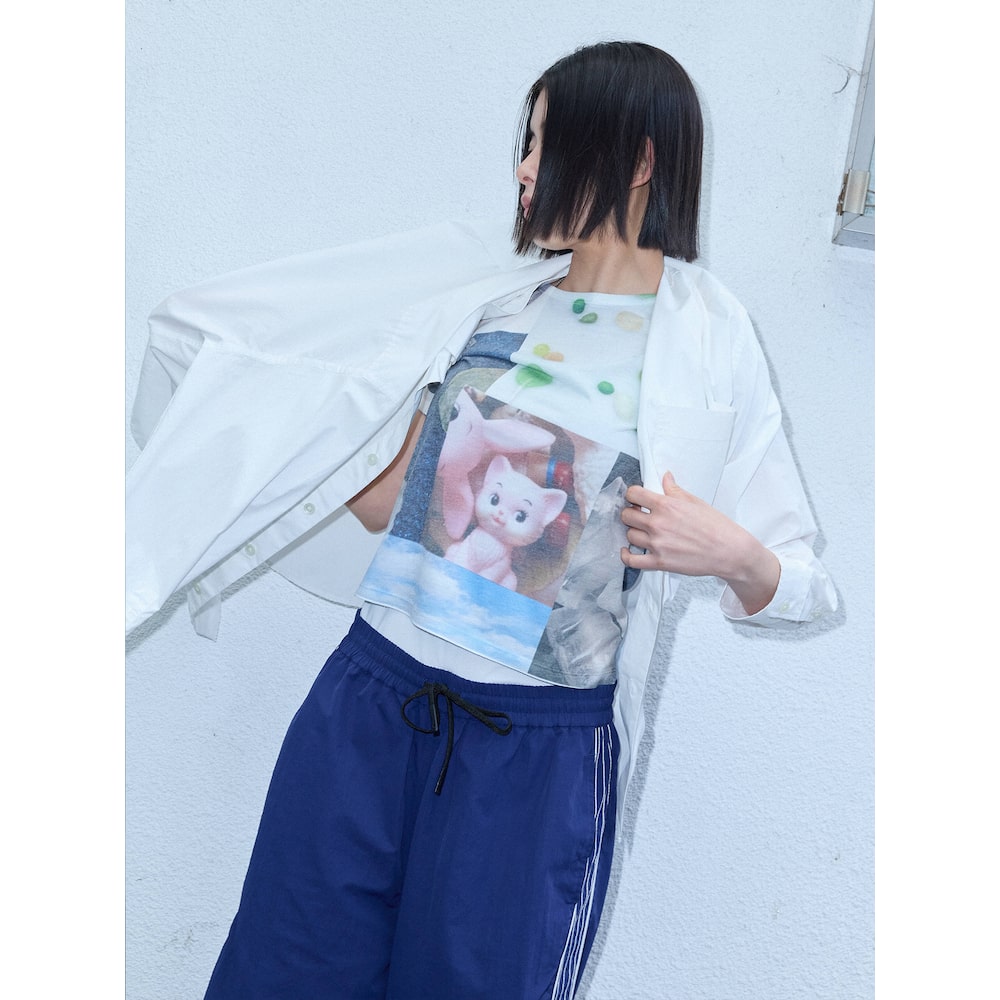 SAND SOUND (WOMEN) Photo tee light blue_MS6542A90Q