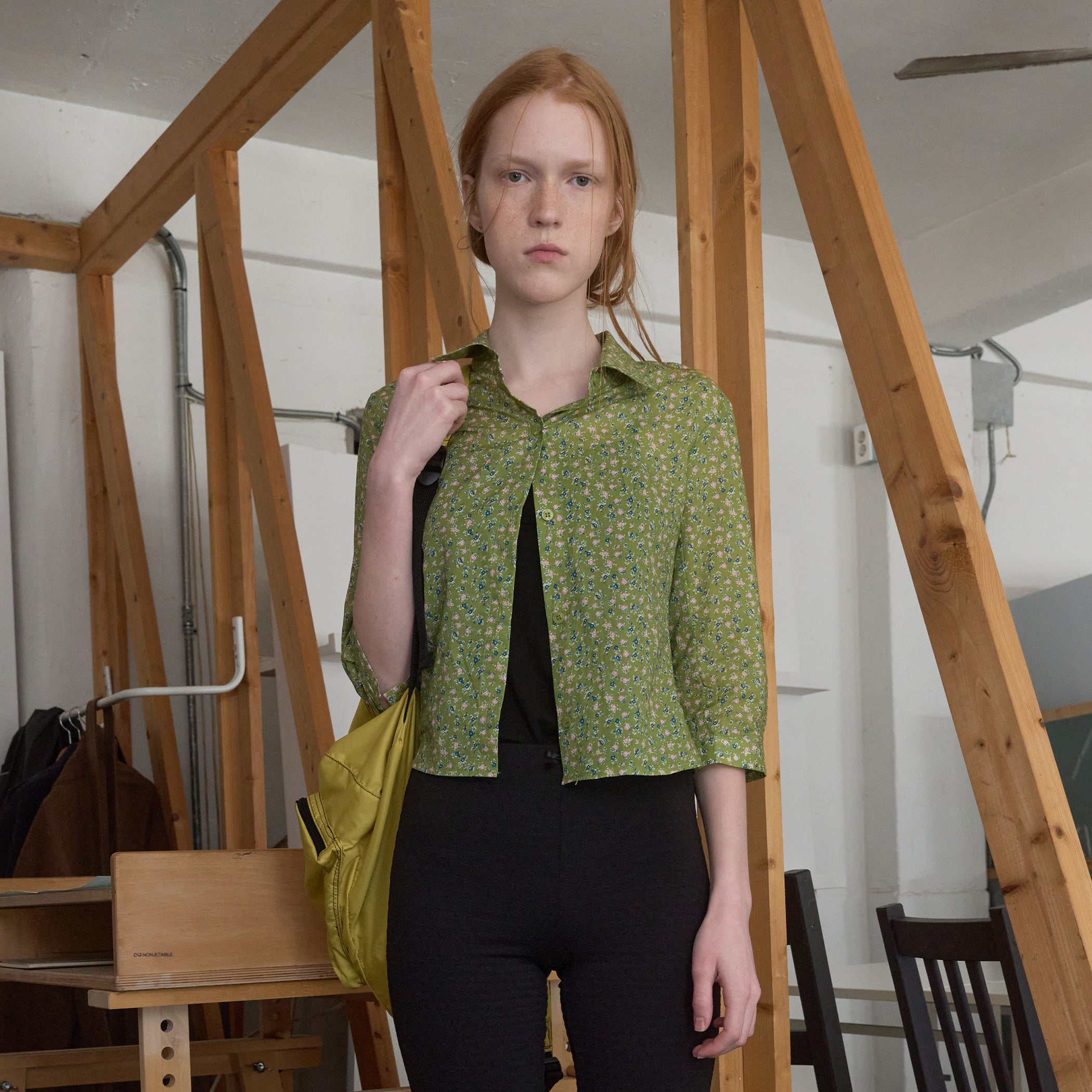 NOCONTENT 357. Petal Shirt _ Green