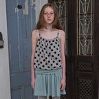 FUN FROM FUN [6th Reorder] Polka Top (Grey)