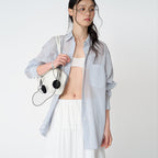 Tekto Moss summer stirpe shirt_Light blue