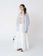Tekto Moss summer stirpe shirt_Light blue