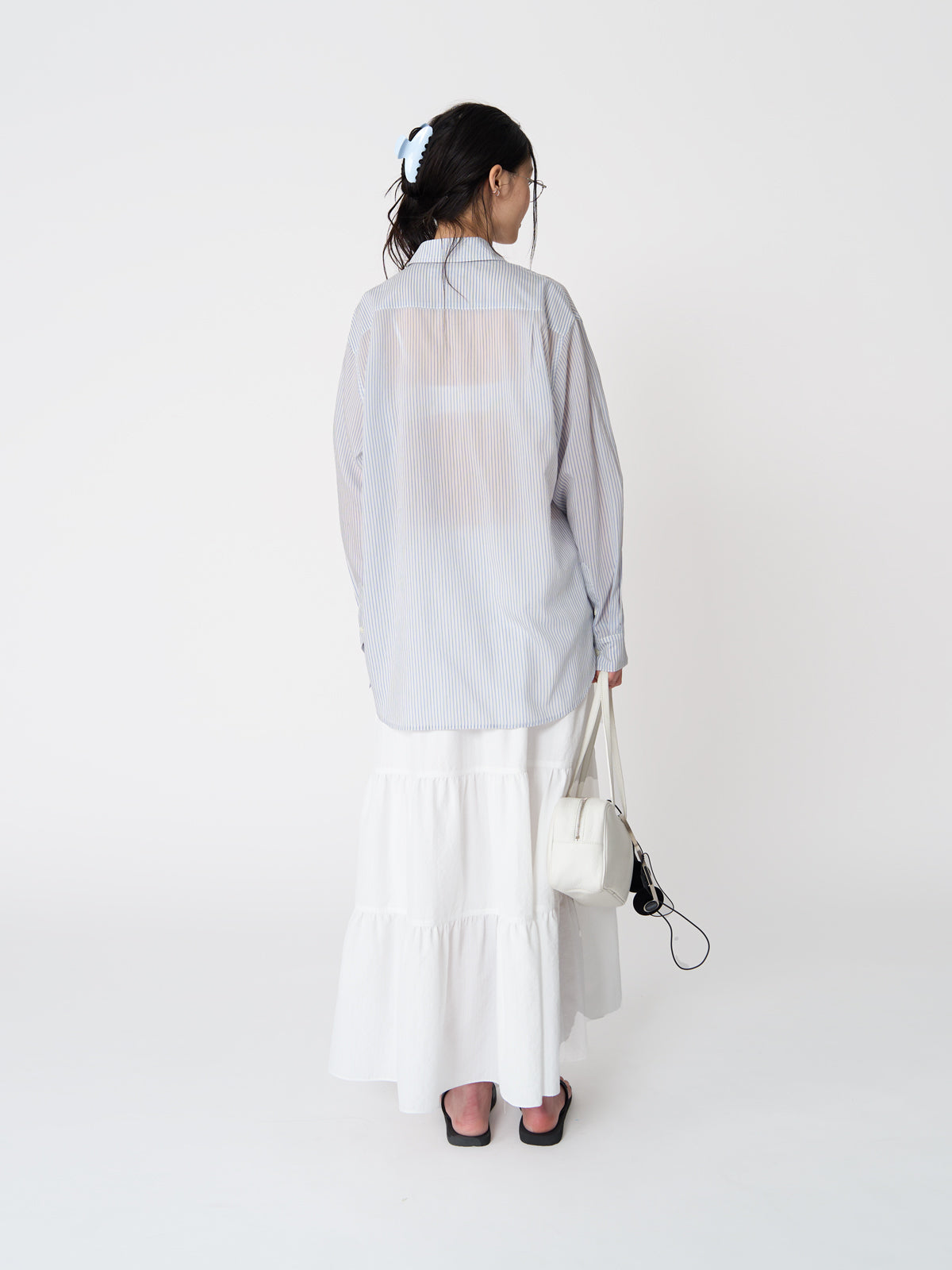 Tekto Moss summer stirpe shirt_Light blue