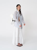 Tekto Moss summer stirpe shirt_Light blue
