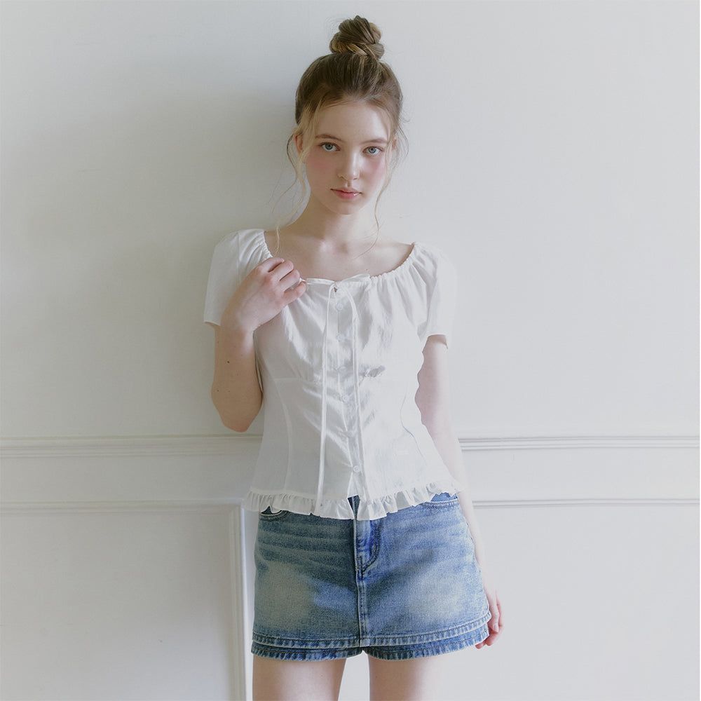 MICANE Mellow frill blouse
