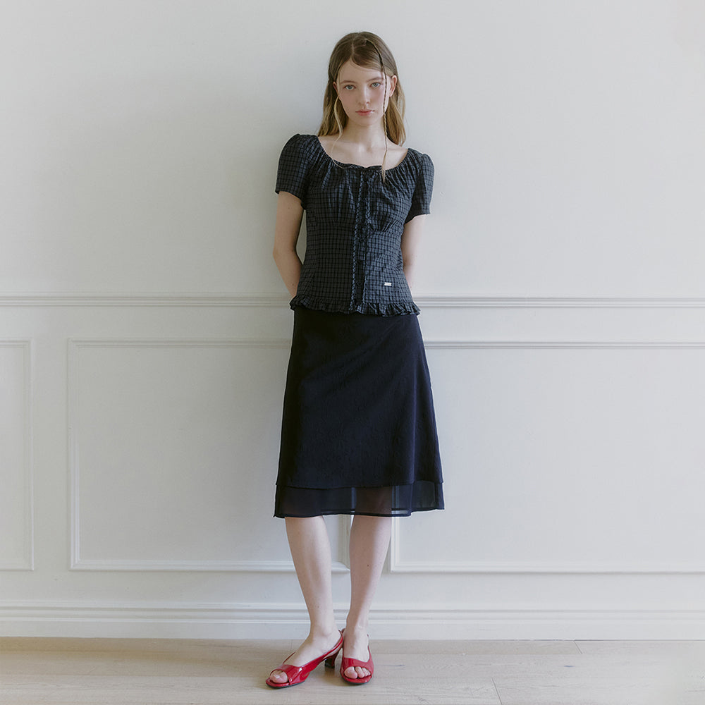 MICANE Mellow frill blouse