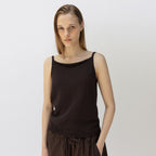 RRACE Hanji Sleeveless Top_Brown