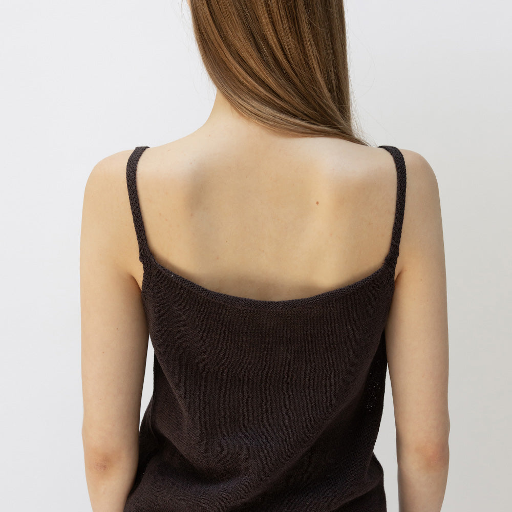 RRACE Hanji Sleeveless Top_Brown