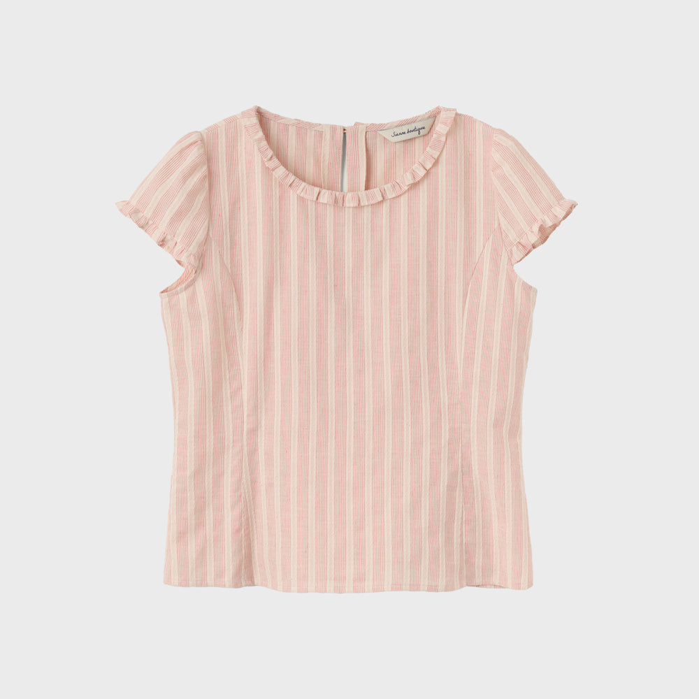 SIENNE [3rd] Poe Frill Blouse (Red)