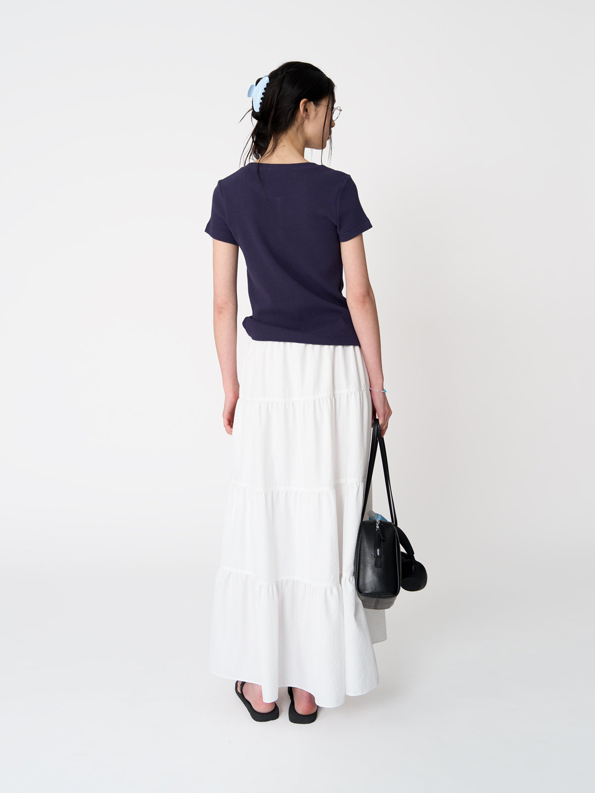 Tekto Kate waffle henley t-shirt_Navy