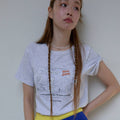 LUCKY CHOUETTE [CASPER X CHOUETTIES] Casper Graphic Basic Fit Short Sleeve T-Shirt (light grey) LATAX26930GYL