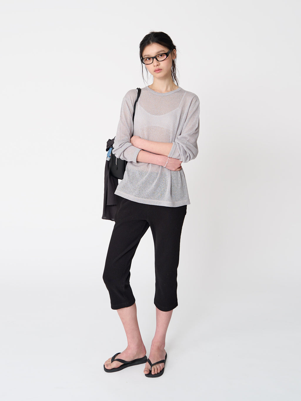 Tekto Hope linen sweatshirt_Ash grey