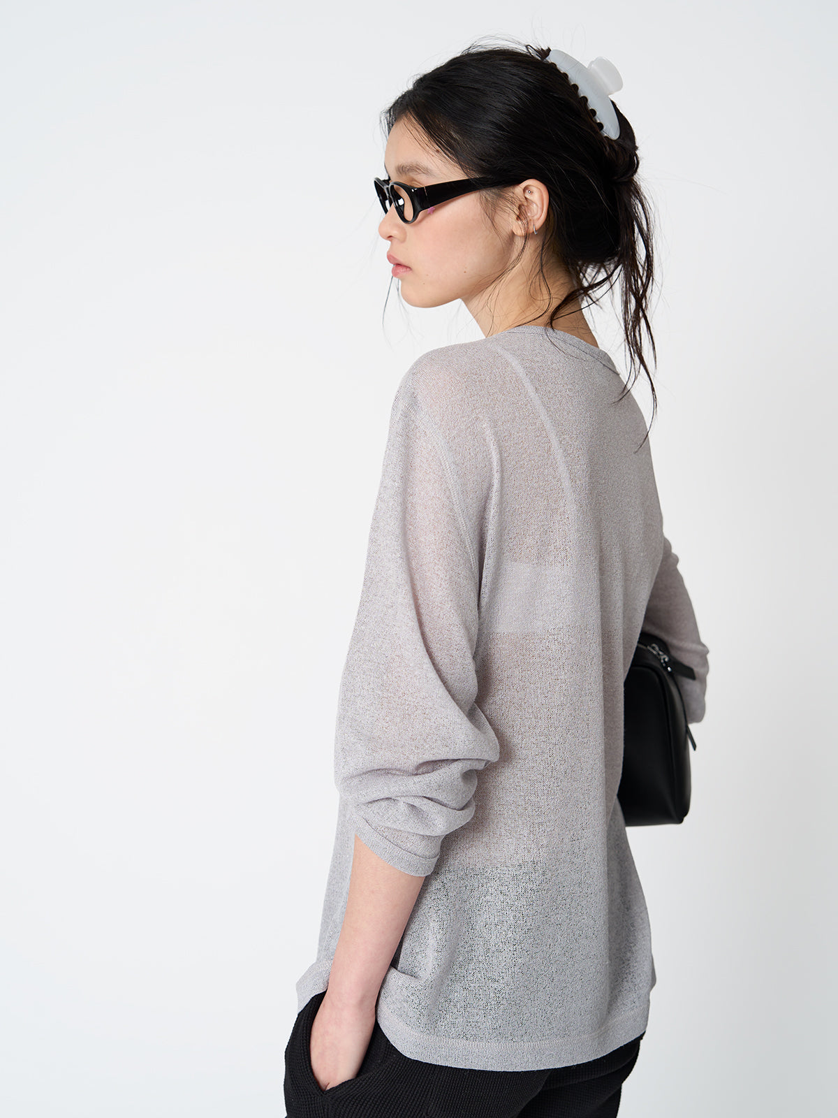 Tekto Hope linen sweatshirt_Ash grey