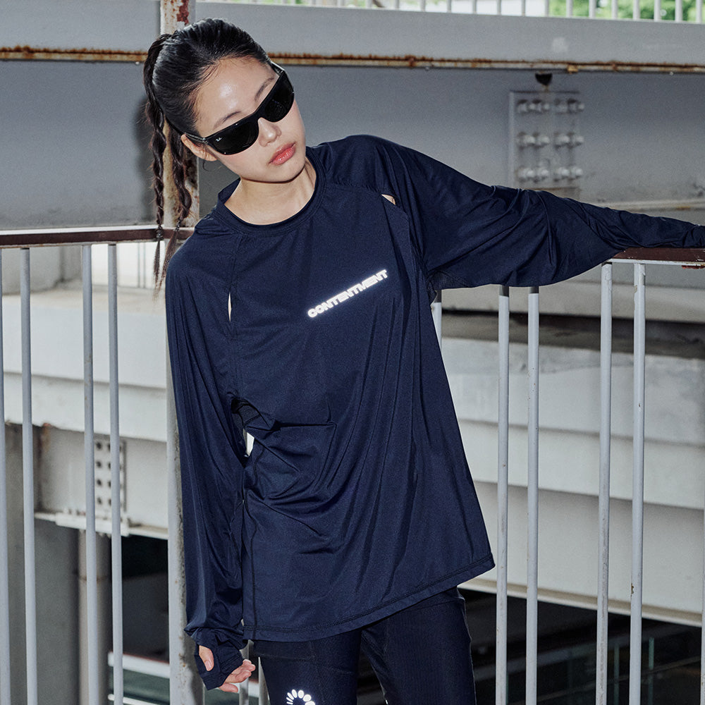 CONTENTMENT Basic Logo Long Sleeve Black