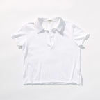 SHINE ON YOU Cotton Jersey Collared T-Shirt _ Pure White