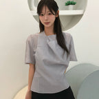 TWEE Ind halterneck tank top short sleeve blouse set