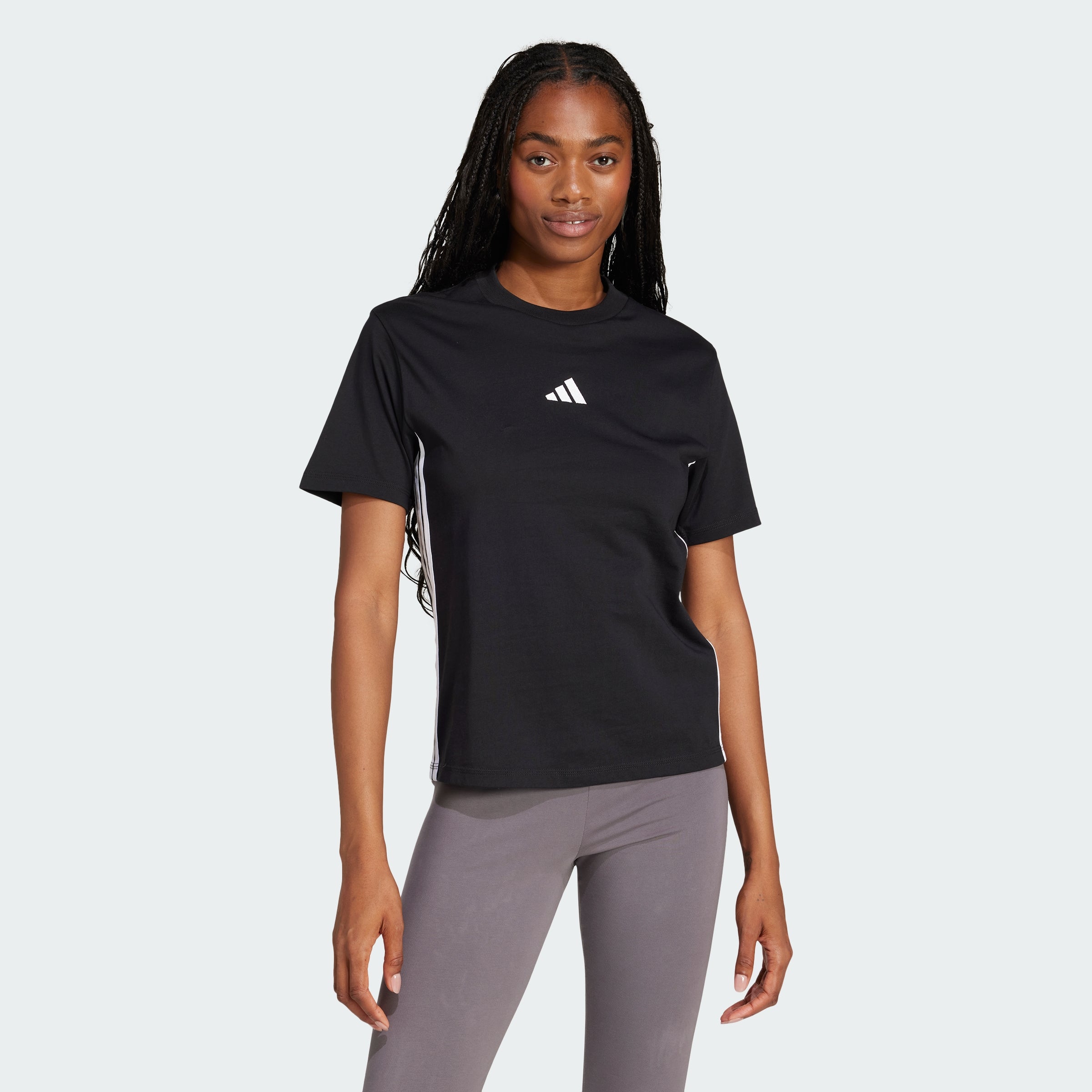 ADIDAS Essential 3-Stripe Cotton Tee JD0846