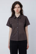 malinn roll up shirt (brown)
