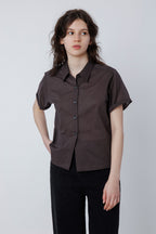 malinn roll up shirt (brown)