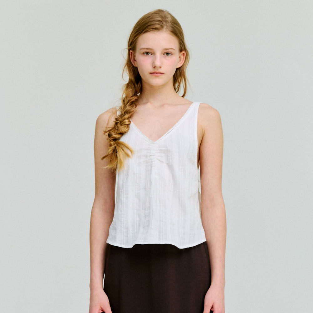 DEPOUND halter sleeveless blouse - white