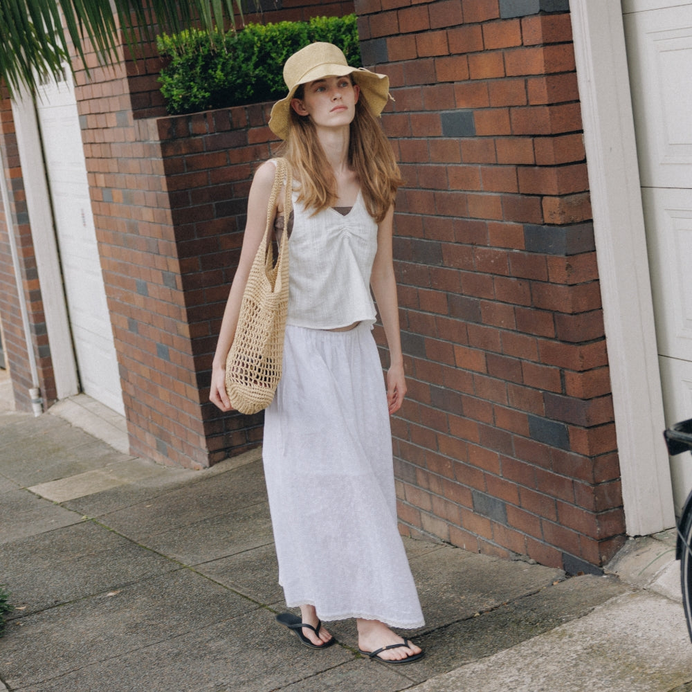 DEPOUND halter sleeveless blouse - white