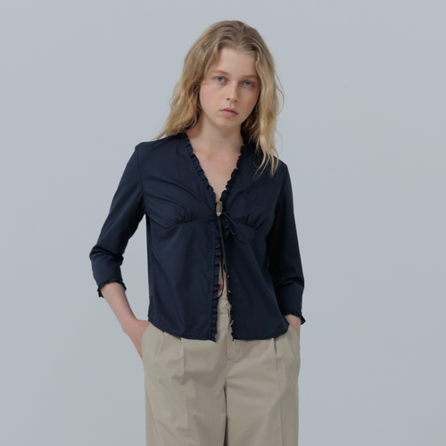 HAAG a natural blouse (navy)