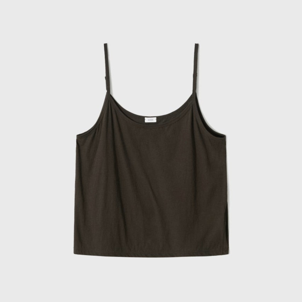 MONOHA Fine Cotton Jersey Sleeveless (Brown / White / Black)