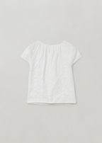 MOAT CAP-SLEEVE LACE BLOUSE (sand ivory)